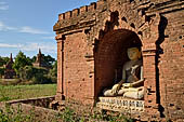 Bagan Myanmar. Cluster of red brick temples near Min myaw yaza  